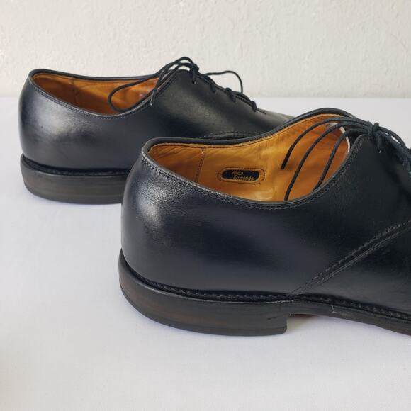 Allen Edmonds Saxon Oxford Men’s Size 11D Black Leather Lace Up Bicycle Toe main image 14
